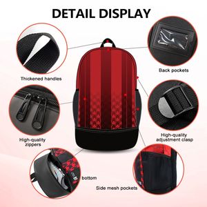 Sac à dos d'équipe de basketball en nylon et polyester, sac de sport, sac de gym, lettre, luxe, personnalisable, grande capacité, chaussures, voyage, extérieur, durable - Product Image 3