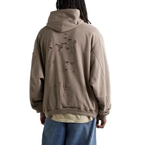 Collections de vêtements d'hiver pour hommes Distressed Handmade Fabrication Wholesale Unisex Streetwear Pullover Hoodies for Men Casualwear - Product Image 2