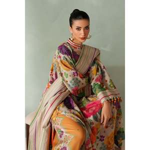 Tissu en crêpe de viscose imprimé numériquement UF-4296 - Style bohème pour le printemps/été - Product Image 5