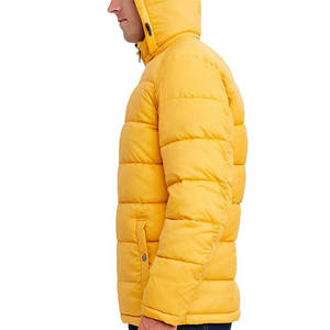 Factory Winter New Arrival Hooded Long Sleeve Canvas Puffer Men's Jacket High Street Customized Logo Printed Waterproof - Product Image 4