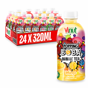 Popping Boba Bubble Tea VINUT Bouteille de 320ml Mangue sans OGM-OEM ODM Personnalisable Prix de gros Échantillon gratuit disponible - Product Image 1