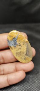 Piedra preciosa natural de jaspe Maligano, piedra curativa estampada única blanca y amarilla para la fabricación de joyas, tamaños mixtos - Product Image 5