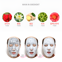 RIVECOWE Masque Coréen en Tissu au Thé Vert 13ml – Exfoliation Douce, Hydratant, Nourrissant, Blanchissant, Lissant