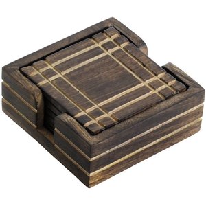 Decoración de mesa de madera, venta al por mayor, cerveza a granel, posavasos redondo de madera dura para bebidas, posavasos de corcho con juego de soporte para bebidas, posavasos de piedra - Product Image 5