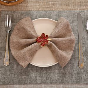 Vente en gros anneau de serviette simple citrouille et nœud papillon doré accessoires de serviette de mariage à boucle en métal - Product Image 4