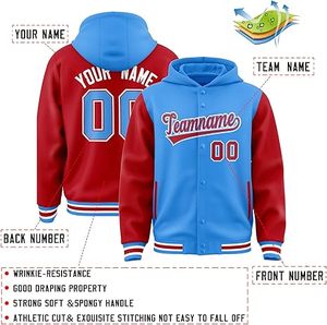 แจ็กเก็ตเลตเตอร์แมนสำหรับผู้ชายเสื้อผ้าแนวสตรีทคอปกตั้งทำด้วยผ้าขนสัตว์สไตล์สตรีทวัสดุพิมพ์โลโก้ XL - Product Image 3
