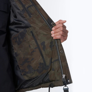 Veste d'hiver de luxe pour homme, camouflage, couleur personnalisée, rembourrage en polyester, imperméable, coupe-vent, respirante, grande taille, à capuche longue - Product Image 4