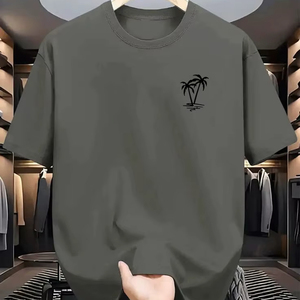 T-shirt à logo personnalisé Tendance Vêtements surdimensionnés pour hommes T-shirts à la mode en coton de haute qualité T-shirt grande taille longue durée Offre Spéciale - Product Image 1