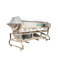 Machine à peler et à laver le manioc et le yam, certifiée CE, 1000 kg/h, à rouleaux de brosses automatiques, continue