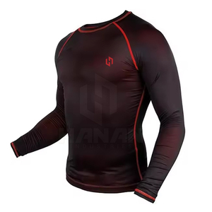 Camisas de compresión para hombre más vendidas, protector contra sarpullidos transpirable a bajo precio en stock para la venta - Product Image 3