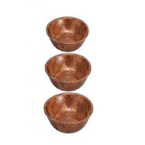 Tazón Decorativo para Servir Postres y Alimentos con Acabado en Nogal, Hecho a Mano, Redondo, en Oferta - Product Image 3