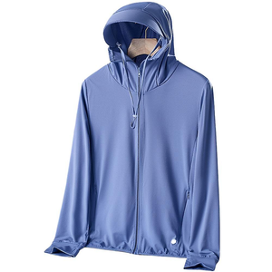 Vente en gros de veste de protection solaire, masque à capuche zippée avec poches, vêtements d'été ultralégers, manches longues, capuche à séchage rapide - Product Image 6