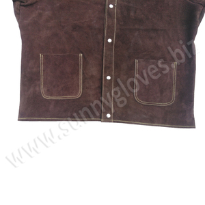 Chaquetas de soldadura de cuero, soldador resistente al fuego, ropa de seguridad, chaqueta de trabajo de soldadura de manga larga - Product Image 4