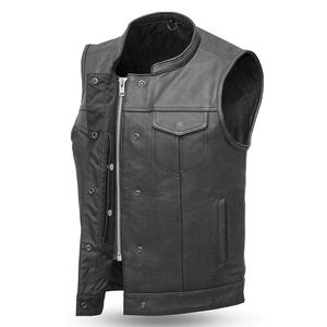 Moda Wear 2025 Chalecos de cuero transpirables Transpirable Personalizado Buena calidad Diseño superior Chalecos de cuero - Product Image 5