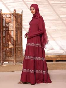 Vestido Abaya para mujer Tasa de venta completa Buena calidad Mujeres Abaya Oriente Medio Abaya Vestido de mujer Tarifa al por mayor personalizada - Product Image 2