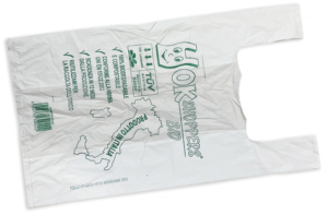 Bolsa de Compras Biodegradable 500 Unidades Cm. 23+7+7x50 H - Gr. 4,5 - Product Image 1
