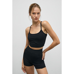 Urban Beat GROVIX Sujetador deportivo con tiras y relleno en el busto, suave y elástico, con textura en la espalda, para mujer - Product Image 5