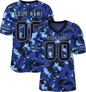Maillots de football américain de qualité supérieure College Spirit personnalisés Camouflage Logo de l'école broderie Sublimation court respirant - Product Image 2