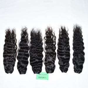 Tissages ondulés vierges de temple indien brut faisceaux de cheveux humains vierges brésiliens de vison pour femmes noires extensions de cheveux humains - Product Image 2