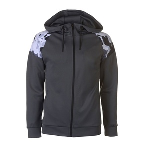 Men's hoodies & <b>sweatshirts</b> zipper custom oversize <b>full</b> <b>zip</b> organic cotton 100% fleece velour reflective logo unisex hoodie men - Product Image 1