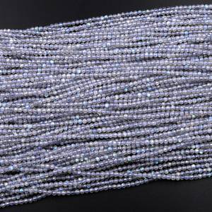 Labradorite naturelle à micro facettes 2mm 3mm 4mm perles rondes 15.5 "brin - Product Image 4