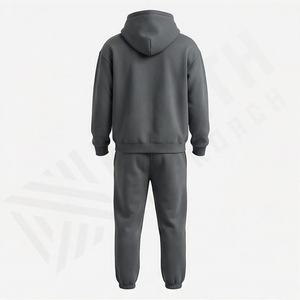Ensemble de survêtement surdimensionné personnalisé, pull à capuche et pantalon de jogging, coupe ajustée, confortable, pour hommes, ensemble deux pièces, tenue d'entraînement sportive - Product Image 2