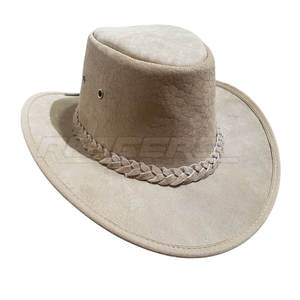 Chapeaux de cowboy en cuir véritable avec bande tressée, chapeaux western de qualité supérieure pour hommes, fournisseur de chapeaux personnalisés, chapeau de cowboy en cuir classique - Product Image 4
