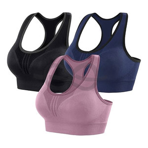Sujetadores deportivos de alto impacto para mujer, sujetadores de entrenamiento de Yoga con espalda cruzada acolchada, soporte máximo durante actividades deportivas - Product Image 1