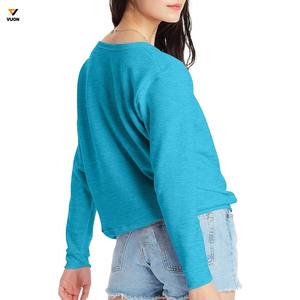 Jersey informal de manga larga con bolsillos y cuello redondo para mujer, sudaderas 100% de algodón Spandex para verano, Otoño Invierno - Product Image 6