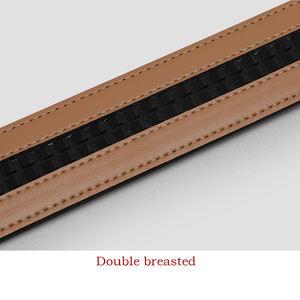 Cinturón de cuero genuino para hombre sin hebilla, cinturón de cuero genuino personalizable para hombre, adecuado para pantalones de negocios informales - Product Image 3