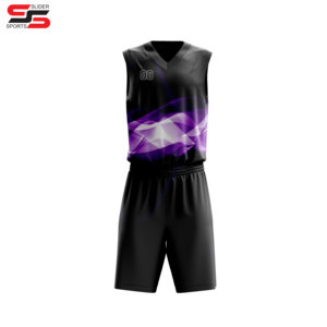 Maillots personnalisés et kit d'uniformes de basket-ball Uniformes de basket-ball sublimés Uniforme de basket-ball en sergé avec broderie pour hommes - Product Image 1