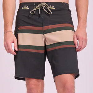 Shorts de bain décontractés pour hommes en polyester écologique, logo sur le devant, imprimé intégral, motif uni, séchage rapide, respirant, sport, extérieur - Product Image 1