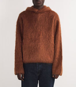 Sudadera con capucha de lana esponjosa para hombre, Jersey de invierno de manga larga suave, suéter con capucha cálido y borroso, ropa informal acogedora para clima frío - Product Image 3