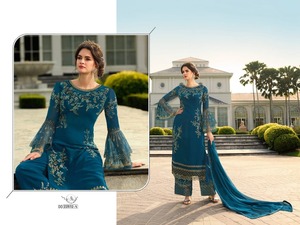 Nouveau créateur de broderie Georgette 2023, fournisseur Salwar Kameez et Dupatta de Surat inde - Product Image 3