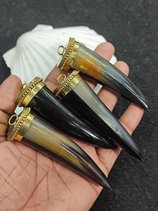 Collier pendentif en corne de buffle, bijoux tribaux naturels et durables pour femmes, haute qualité - Product Image 2