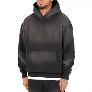 Sudadera con capucha de lujo DTG de algodón pesado lavado con ácido de alta calidad de gran tamaño personalizada para hombres sudaderas con capucha unisex - Product Image 1
