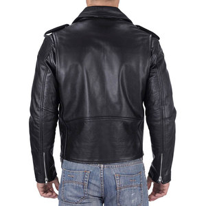 Blouson de motard en cuir pour homme, best-seller, col montant, logo frontal, entièrement personnalisable, haute qualité, couleurs personnalisées, marque privée - Product Image 2