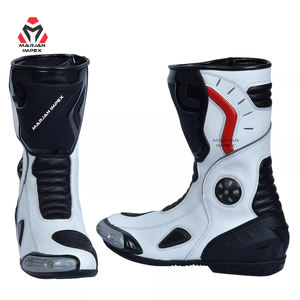 Motorcycle Racing <b>Boots</b> Leather CE standard Track Riding Footwear with Ankle Protection Anti Slip Sole for Riders Pro Gear Power - Product Image 1