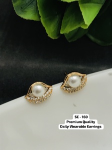 Proveedores al por mayor de pendientes de oro rosa con forma ovalada de diseño único conjunto de pendientes de oro para la venta por los exportadores - Product Image 2