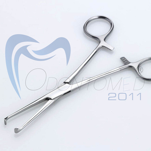Pinzas de agarre de tejido Allis Odontomed Professional, pulido espejo, acero inoxidable alemán, modelo ODM-25-64F, instrumento CE - Product Image 3