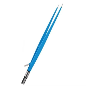 Pinzas bipolares de irrigación de bayoneta Instrumento quirúrgico antiadherente azul con pasador de conexión para cirugía y Hemostasia BY VIDIFIVE - Product Image 4