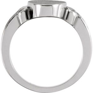 Oval Signet <b>Ring</b> Trendy 18K Gold Plated Princess Cut Diamond Inlay Geometric Number Shape Perfect Gift for Children - Product Image 4