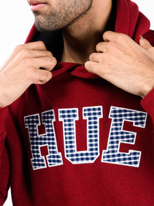 Pull à capuche décontracté pour hommes pour l'automne et l'hiver Sweat à capuche thermique en coton marron chauffant à cordon de serrage en vente Motif solide - Product Image 4
