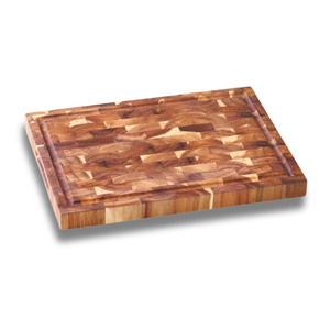 Grande planche à découper en bois d'acacia à grain bout, couleur naturelle premium, design rectangulaire, directement de l'usine - Product Image 1