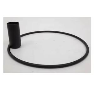 Support de bougie moderne de luxe de couleur noire, finition noire mate, personnalisé, nouvelle arrivée, en fer, décoration d'intérieur - Product Image 2