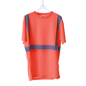 Logo personnalisable T-shirts haute visibilité Polyester Construction Work Chemise haute visibilité T-shirt de sécurité réfléchissant étanche à l'eau - Product Image 2