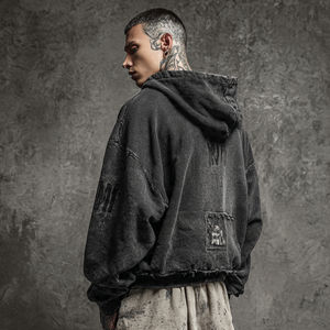 แพทช์ปักเย็บขอบผ้าฝ้าย100% แบบมีซิปสำหรับฤดูหนาวคุณภาพ300gsm ฟอกกรด - Product Image 3