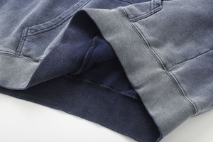 Sudadera con Capucha Deportiva de Algodón Puro Color Sólido Lavado con Spray de Agua de 400g, Marca de Moda, Sudadera con Capucha Deportiva para Hombre - Product Image 3