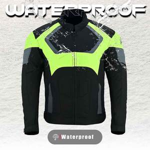 Col montant fermeture éclair avant meilleure vente 100% cuir sur mesure nouveauté manches longues polyester moto vestes - Product Image 3