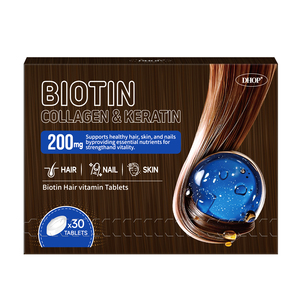Tabletas de Biotina y Queratina OEM/ODM <span class=keywords><strong>para</strong></span> el Cabello, Favorecen la Salud con Biotina, Tabletas <span class=keywords><strong>para</strong></span> el <span class=keywords><strong>Crecimiento</strong></span> del Cabello, Píldoras de Suplemento - Product Image 1